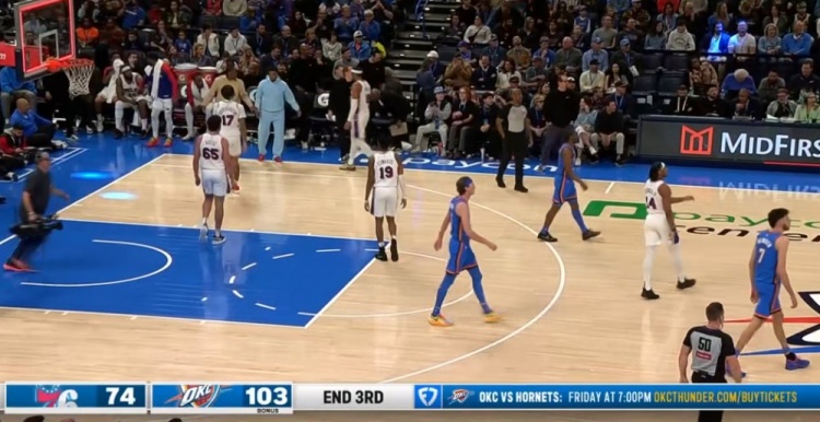 多名主力輪休！雷霆三節(jié)破百 103-74領先76人29分