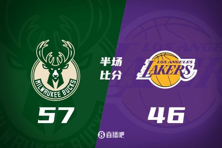 讓一套首發(fā)！布朗尼8分全隊最高 字母13+3 湖人半場落后雄鹿11分