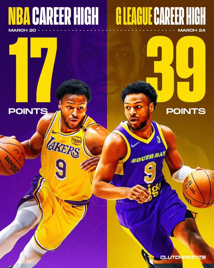 在進(jìn)步！布朗尼一周內(nèi)先后創(chuàng)下個人NBA和G聯(lián)盟單場得分新紀(jì)錄