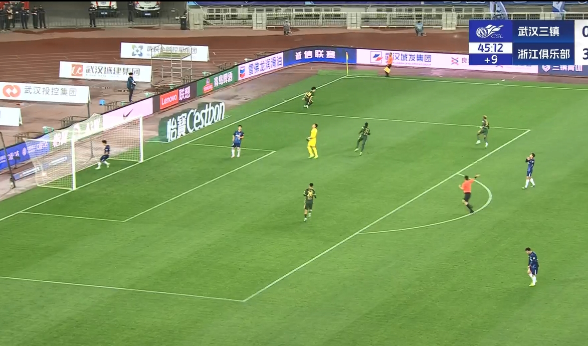 18歲王鈺棟中超處子球！三鎮(zhèn)后防白給，浙江半場4-0領(lǐng)先